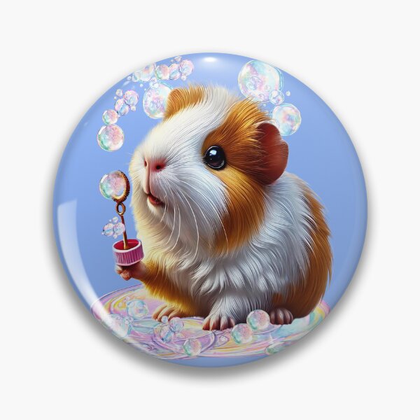 Item preview, cute guinea pig blowing bubbles designed and sold by LoneAngel.