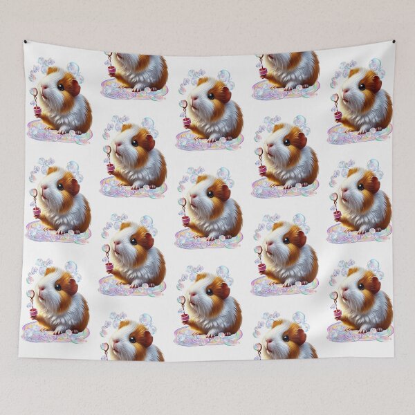 Item preview, cute guinea pig blowing bubbles designed and sold by LoneAngel.