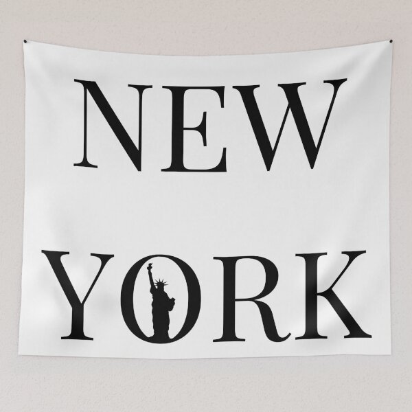 Item preview, New York Typography Design with Statue of Liberty Silhouette | NYC Travel Art designed and sold by photo-travel.