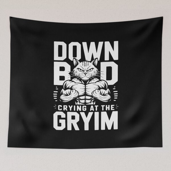 Item preview, Cat Down Bad Crying At The Gym Father's day  designed and sold by MythWoot.
