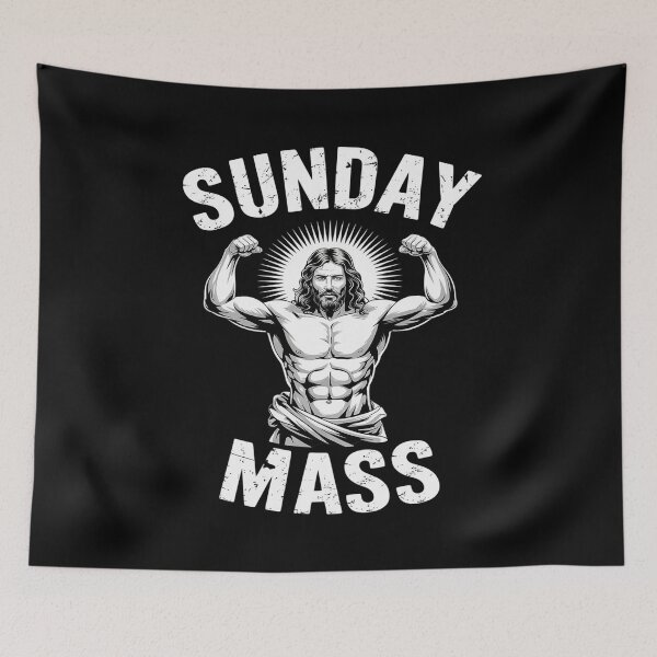 Item preview, Christian Sunday Mass Bodybuilder Gym Jesus Motivation  designed and sold by MarryIsMonth.