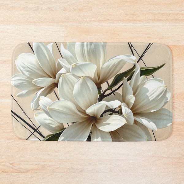 Item preview, White Magnolia Flowers, Abstract Art designed and sold by SolaoLab.