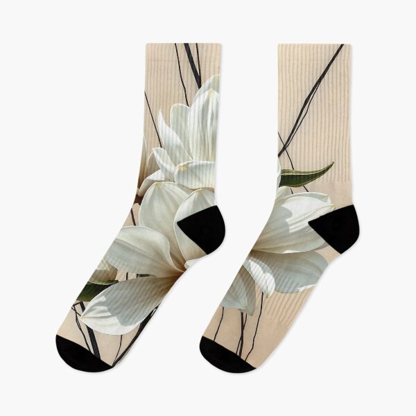 Item preview, White Magnolia Flowers, Abstract Art designed and sold by SolaoLab.