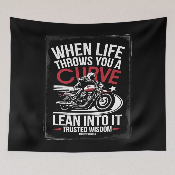Item preview, When Life Throws You A Curve Lean Into It Biker  designed and sold by PowAcademy.