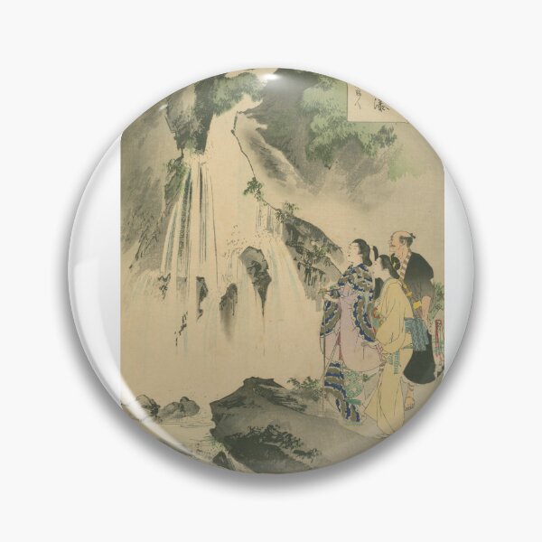 Item preview, Saishoku Kenbi – Kanbaku (Waterfall Viewing) in Edo Period Ukiyo-e designed and sold by Yohei-Studio.