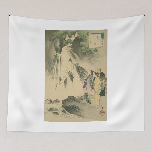 Item preview, Saishoku Kenbi – Kanbaku (Waterfall Viewing) in Edo Period Ukiyo-e designed and sold by Yohei-Studio.