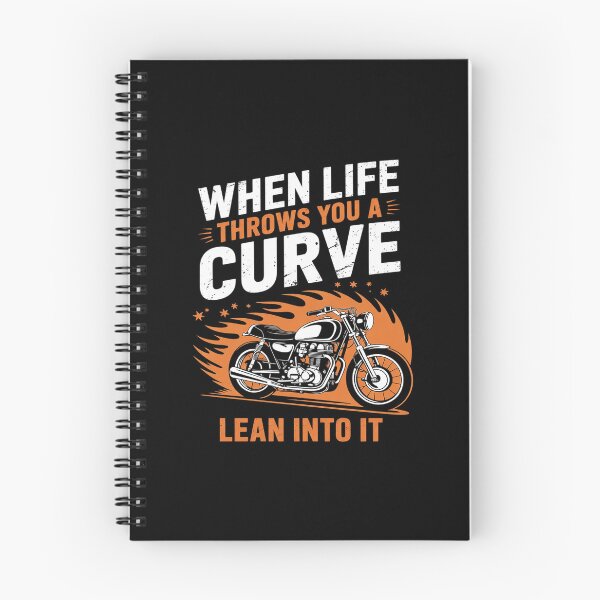 Item preview, When Life Throws You A Curve Lean Into It Motorcycle Biker  designed and sold by AquaKiev.