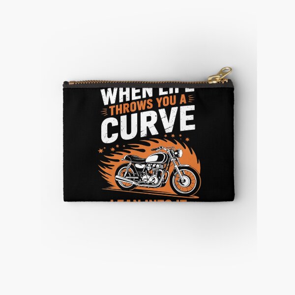 Item preview, When Life Throws You A Curve Lean Into It Motorcycle Biker  designed and sold by AquaKiev.