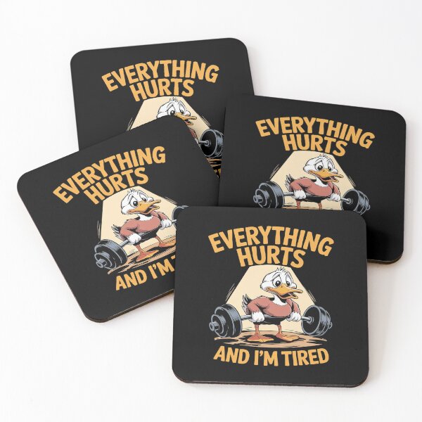 Item preview, gym duck Quote Everything Hurts And I'm Tired workout  designed and sold by MythWoot.