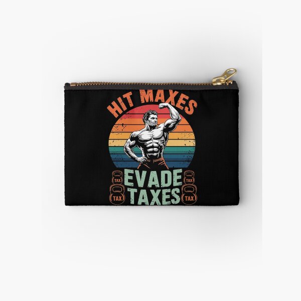 Item preview, Gym Weightlifting Hit Maxes Evade Taxes Workout Meme  designed and sold by CombatTask.