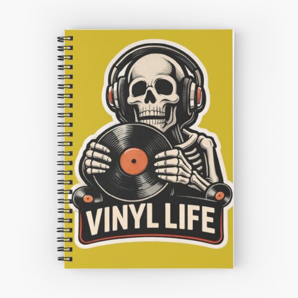 Item preview, Vinyl Life Skeleton DJ Sticker | Retro Vinyl Record Collector Design designed and sold by Next Level Prints.