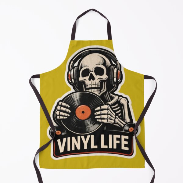 Item preview, Vinyl Life Skeleton DJ Sticker | Retro Vinyl Record Collector Design designed and sold by Next Level Prints.