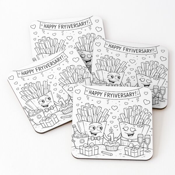 Item preview, Fries in Love: Fryiversary Celebration designed and sold by ComedyInkFactor.