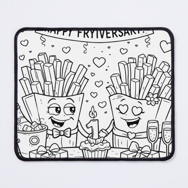 Item preview, Fries in Love: Fryiversary Celebration designed and sold by ComedyInkFactor.