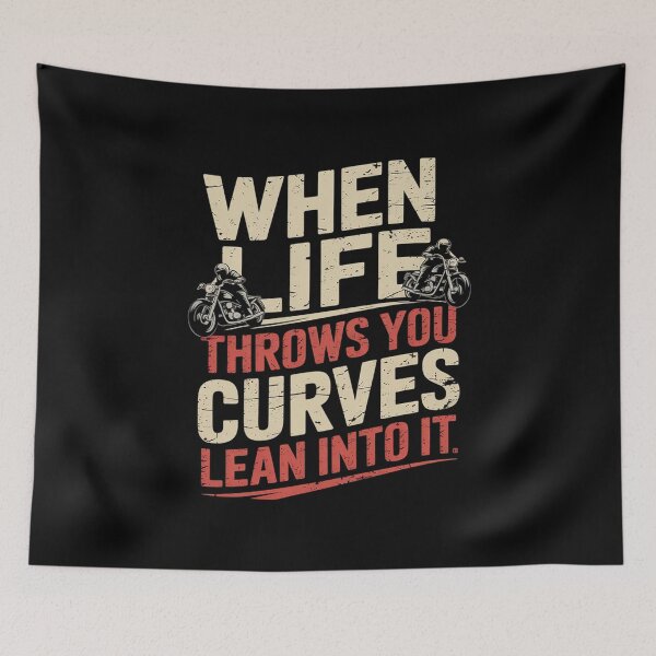 Item preview, When Life Throws You Curves Lean Biker  designed and sold by PowAcademy.