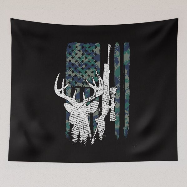 Item preview, Deer Hunting, Black Patriotic, Camo Hunting, Whitetail Deer Hunter, Unisex Hunting, Hunter Gift designed and sold by DesignDenDo ⭐⭐⭐⭐⭐.