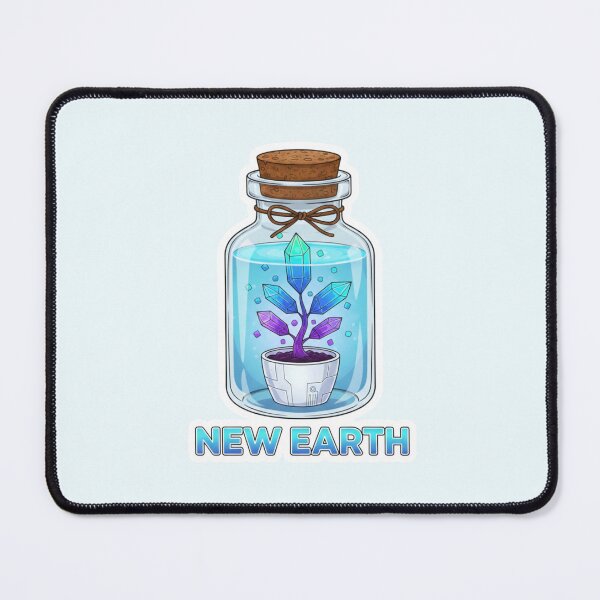 Item preview, New Earth: Digital Cottagecore Crystal Plant Terrarium designed and sold by GingyB.