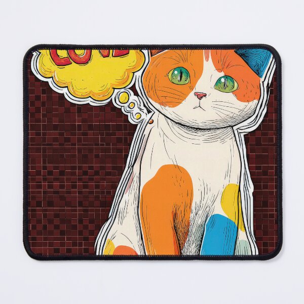 Item preview, Cute Comic Kitten with Speech Bubble Illustration designed and sold by Grafititee.