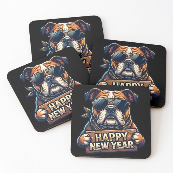Item preview, Happy New Year - cool dog design designed and sold by ReneMM.