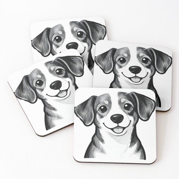 Item preview, Black And White Dog cute drawing designed and sold by Uglyandcute.
