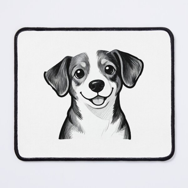 Item preview, Black And White Dog cute drawing designed and sold by Uglyandcute.