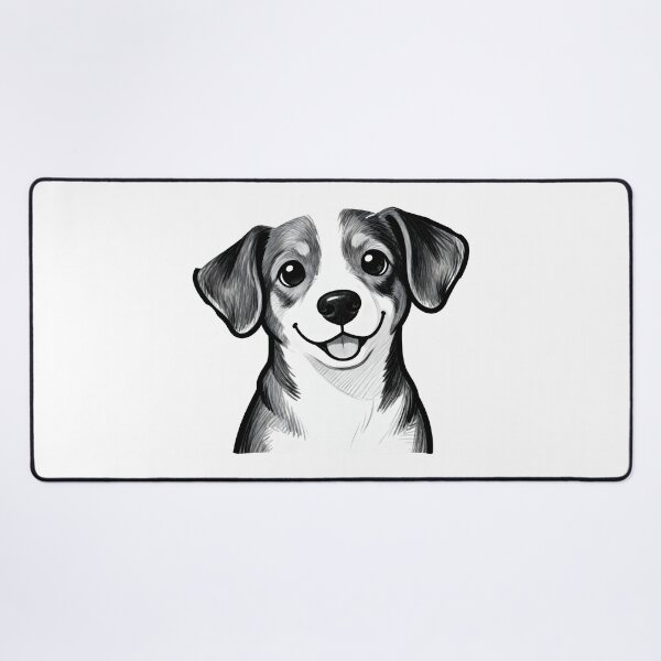 Item preview, Black And White Dog cute drawing designed and sold by Uglyandcute.