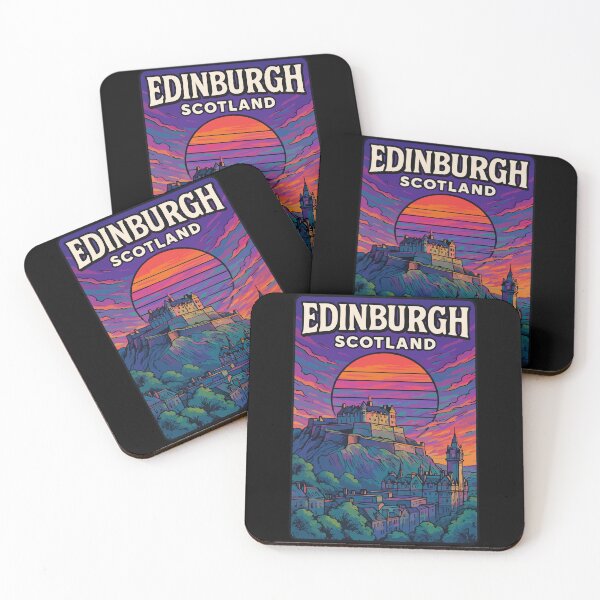 Item preview, Edinburgh Scotland Retrowave Travel designed and sold by TomFrontierArt.