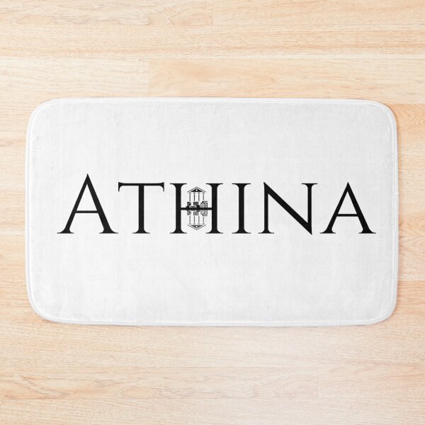 Item preview, Athina Typography Design with Parthenon | Greek Heritage Travel Art designed and sold by photo-travel.