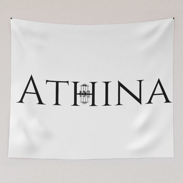 Item preview, Athina Typography Design with Parthenon | Greek Heritage Travel Art designed and sold by photo-travel.