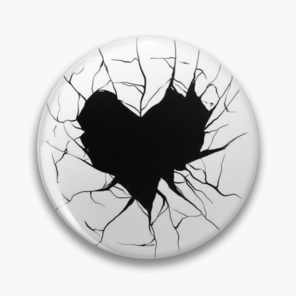 Item preview, Drawing of shattered black heart design  designed and sold by NivyasArtistry.