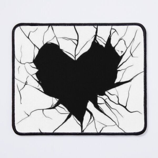 Item preview, Drawing of shattered black heart design designed and sold by NivyasArtistry.