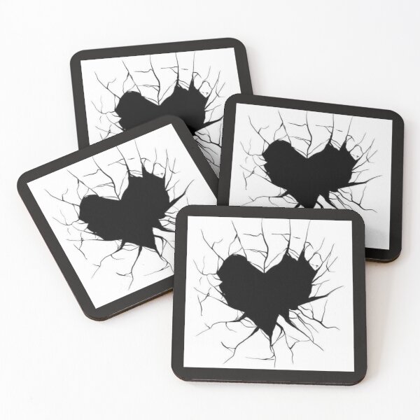 Item preview, Drawing of shattered black heart design  designed and sold by NivyasArtistry.