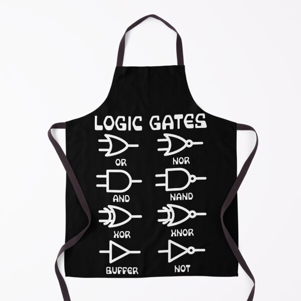Item preview, Nerdy Logic Gates Diagrams Computer Science Teacher White Text designed and sold by MathWare MathClips.