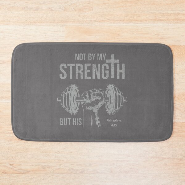 Item preview, My Strength Christian Men Bible Gym Workout Weightlifting  designed and sold by KristineLi.