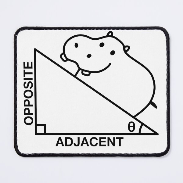Item preview, Funny Nerdy Opposite Adjacent Hippotenuse Trigonometry Math Teacher Black Text designed and sold by MathWare MathClips.