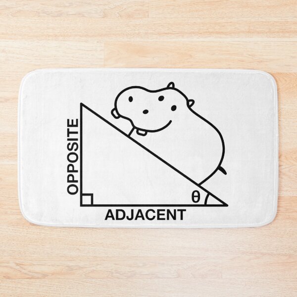Item preview, Funny Nerdy Opposite Adjacent Hippotenuse Trigonometry Math Teacher Black Text designed and sold by MathWare MathClips.