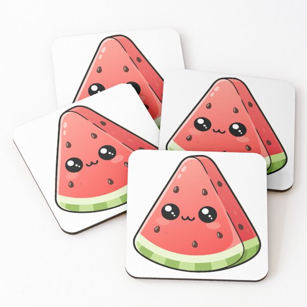 Item preview, Cute Kawaii Watermelon Slice – Adorable Smiling Fruit Illustration designed and sold by Royalsticker.