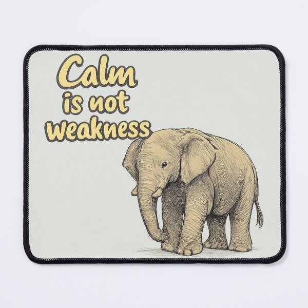 Item preview, Calm Is Not Weakness Elephant designed and sold by ChirpInc.