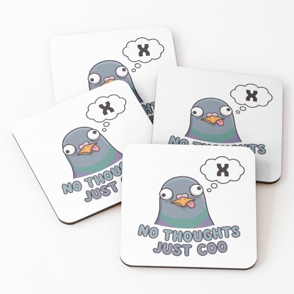 Item preview, No Thoughts Just Coo - Derpy Pigeon Face Meme designed and sold by Petzzz.