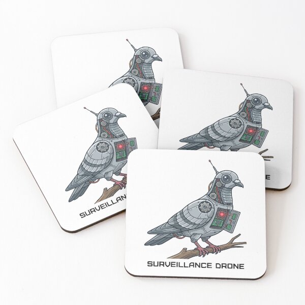 Item preview, Birds Aren't Real - Robot Pigeon Surveillance Drone Meme designed and sold by Petzzz.