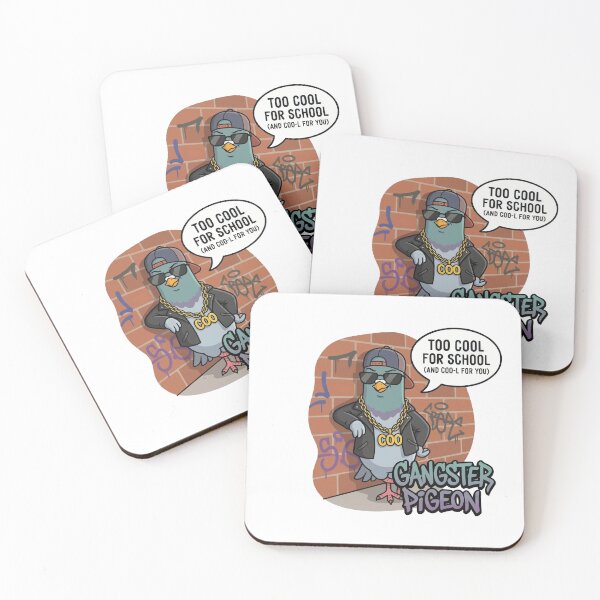 Item preview, Too Cool for School - Funny Gangster Pigeon Pun designed and sold by Petzzz.