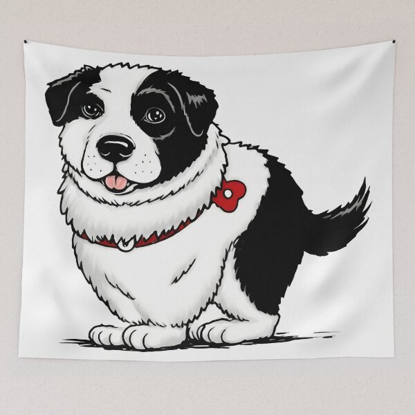 Item preview, Black And White Dog cute drawing designed and sold by Uglyandcute.
