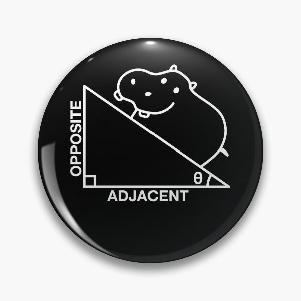 Item preview, Funny Nerdy Opposite Adjacent Hippotenuse Trigonometry Math Teacher White Text designed and sold by MathWare MathClips.