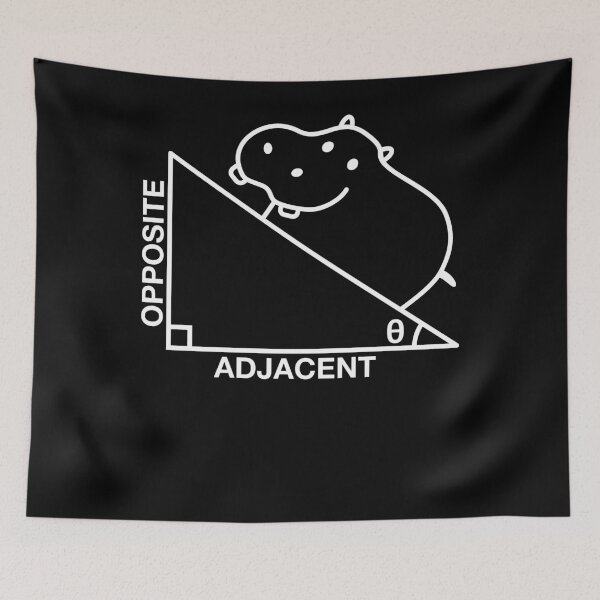 Item preview, Funny Nerdy Opposite Adjacent Hippotenuse Trigonometry Math Teacher White Text designed and sold by MathWare MathClips.