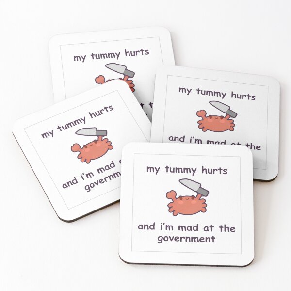 Item preview, Crab - My Tummy Hurts and I'm Mad at the Government designed and sold by GenAndStacy615.