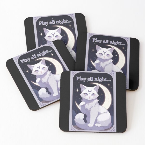 Item preview, Play All Night Witchy Cat Gamer girl designed and sold by GrumpySableye.