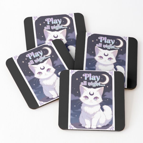 Item preview, Play All Night Night Sky Cat designed and sold by GrumpySableye.