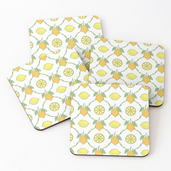 Item preview, Hand-Drawn Yellow & Green Lemon Pattern designed and sold by Olive Lane Creative.