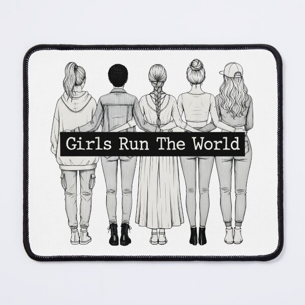 Item preview, Girls Run The World – Feminist Line Art Illustration designed and sold by Senkov.