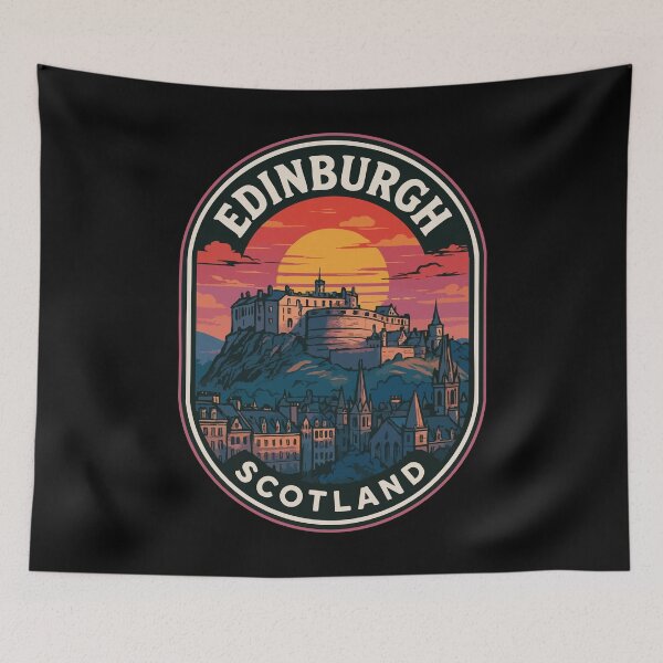 Item preview, Edinburgh Scotland Retro Travel designed and sold by TomFrontierArt.